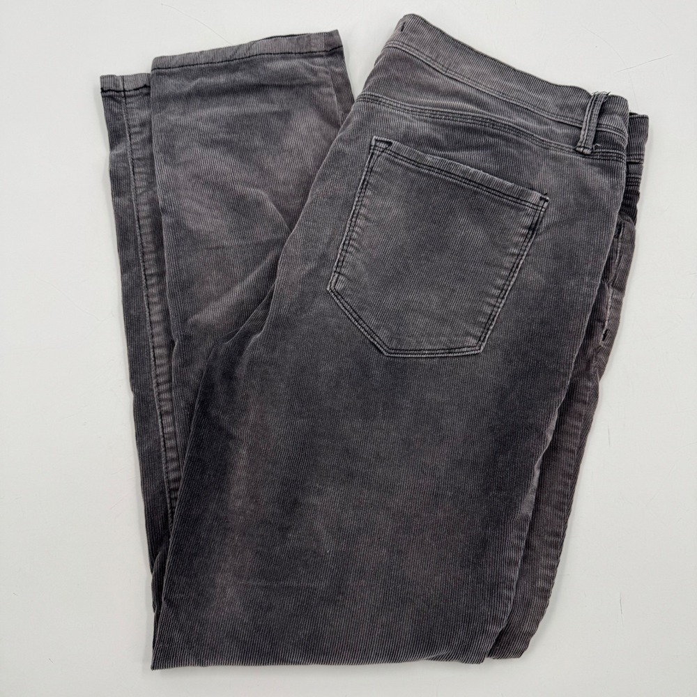 Free People Corduroy Pants Gray Wash High Rise Casual Comfort Size 29